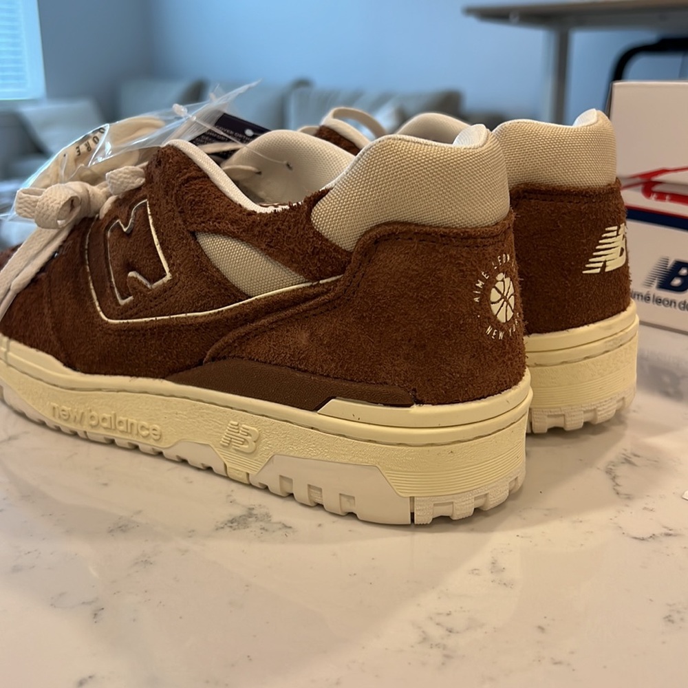 New Balance Aimé Leon Dore Brown and Cream 550 Sneakers - Picture 3 of 3